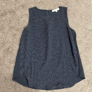 Loft sleeveless blouse, size small.